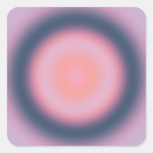 レトログラデーションラベンダーパープル薄紫抽象芸術オーラ スクエアシール
