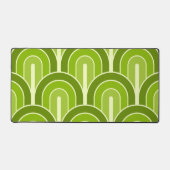 レトログラデーション付きジオメトリックファンパターン デスクマット (正面)