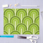 レトログラデーション付きジオメトリックファンパターン 薄葉紙 (クラフト)