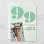 レトログラデーション撮影99歳の誕生日 招待状 (正面)