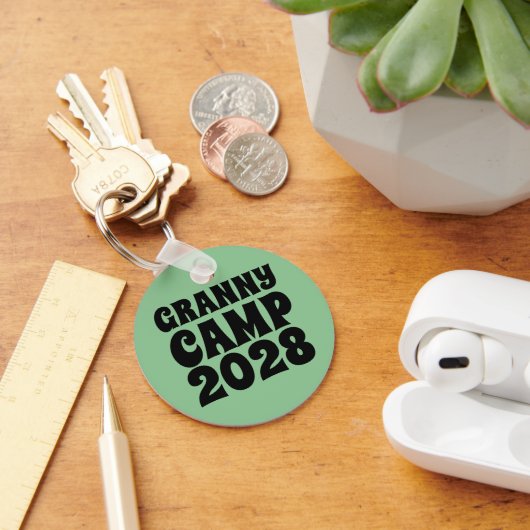 レトログラニーキャンプ文字 キーホルダー (デスク)