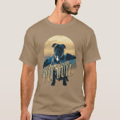 レトログラフィックスAmerican Pit Bull Blue ID754 Tシャツ (正面)