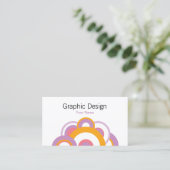 レトログラフィックデザインポップ・アートのアート 名刺 (スタンド正面)