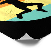 レトログラフィックバドミントンプレーヤーシャトルプレーヤースパー ポスター (角)