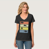 レトログラフィックフィッシャーホビーフィッシャー魚釣りロッドカープ Tシャツ (正面フル)