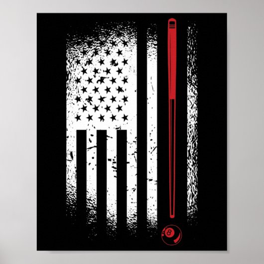 レトログラフィックプールビラードスヌーカービラードキュー8-l ポスター (正面)