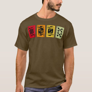 レトログラフィックボードゲームカードゲームサイコロゲーム Tシャツ