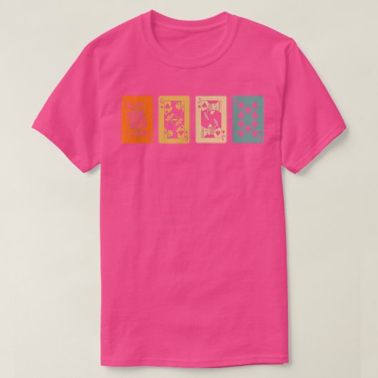 レトログラフィックボードゲームカードゲームサイコロゲーム Tシャツ (デザイン正面)