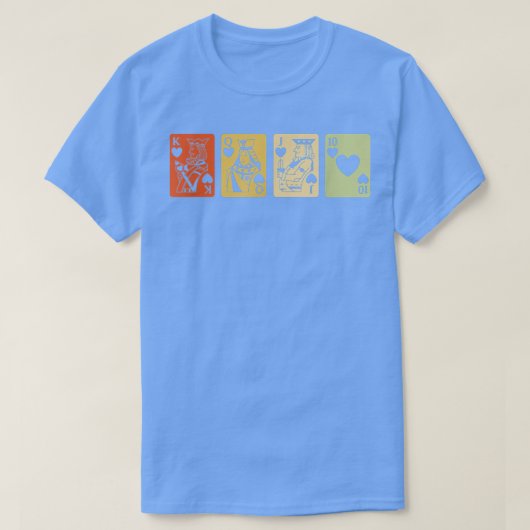 レトログラフィックボードゲームカードゲームサイコロゲーム Tシャツ (デザイン正面)