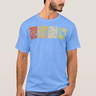 レトログラフィックボードゲームカードゲームサイコロゲーム Tシャツ