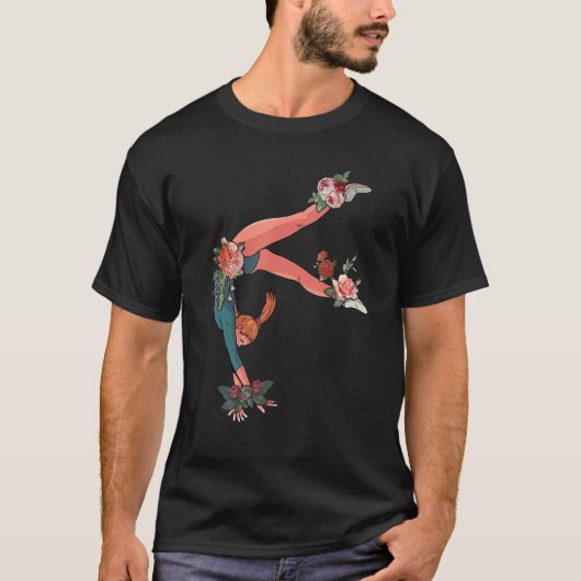 レトログラフィック体操体操Acrobat曲芸 Tシャツ (正面)