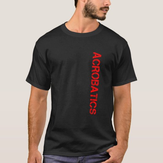 レトログラフィック体操体操Acrobat曲芸 Tシャツ (正面)