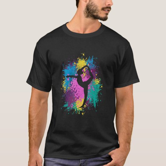 レトログラフィック体操体操Acrobat曲芸 Tシャツ (正面)