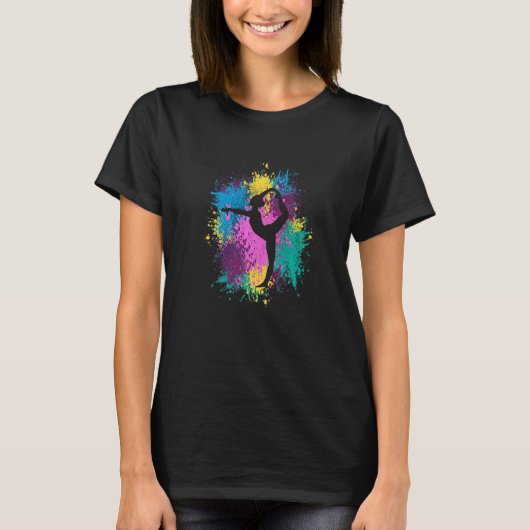 レトログラフィック体操体操Acrobat曲芸 Tシャツ (正面)