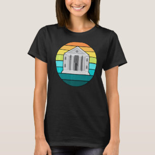 レトログラフィック銀行書記簿記者銀行員 Tシャツ
