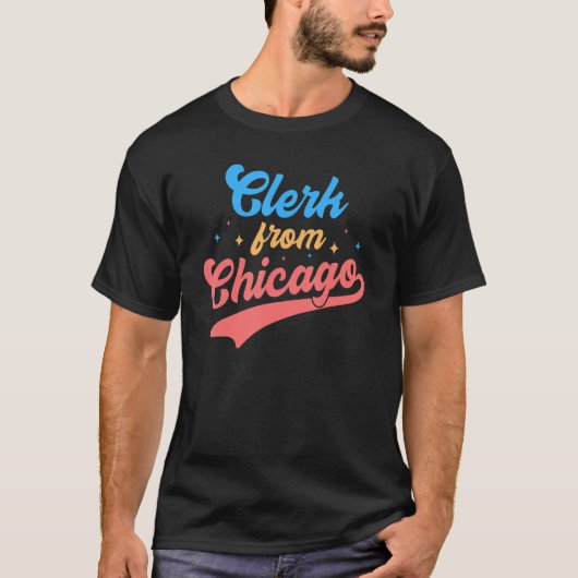 レトログラフィック銀行書記簿記者銀行員 Tシャツ (正面)
