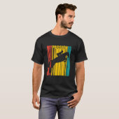 レトログラフィック馬好き馬術馬 Tシャツ (正面フル)