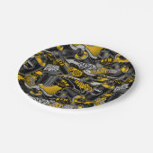 レトログラフィティアーバン通りパターン ペーパープレート (アングル)