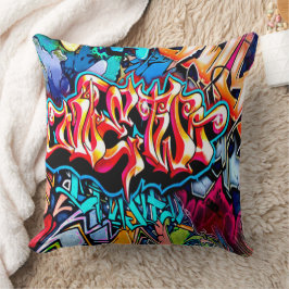 レトログラフィティワードアートオメダコピロー クッション