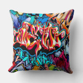 レトログラフィティワードアートオメダコピロー クッション (正面)