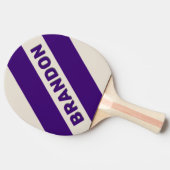 レトログラベネはっきりした3ストライプ名 卓球ラケット (横)