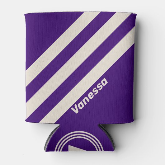 レトログラベネストライプ3名（名前） 缶クーラー (正面)