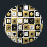 レトログラマラス金ゴールドダーツボード ダーツボード<br><div class="desc">白黒と金ゴールドって何だ？このレトログラマラスな金ゴールドダーツボードだ。ミッドセンチュリーモダンデザインは、洗練された画像のグリッドを備えている。花、スターバスト、マルティニの眼鏡モダンと、黒、白、金ゴールドの背景に印象派の星のミックスとマッチのパターンがある。このデザインは、毎日をお祝いにする理想的である。今日の注文すべてのグリッターは本当に金ゴールドである必要がある！</div>