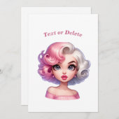 レトログラマー女の子アニメーションかわいい漫画美しい シーズンカード (正面/裏面)