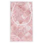 レトログラマー女の子アニメーションかわいい漫画美しい スモールペーパーバッグ (裏面)