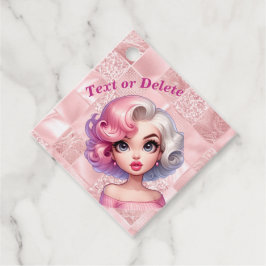 レトログラマー女の子アニメーションかわいい漫画美しい フェイバータグ