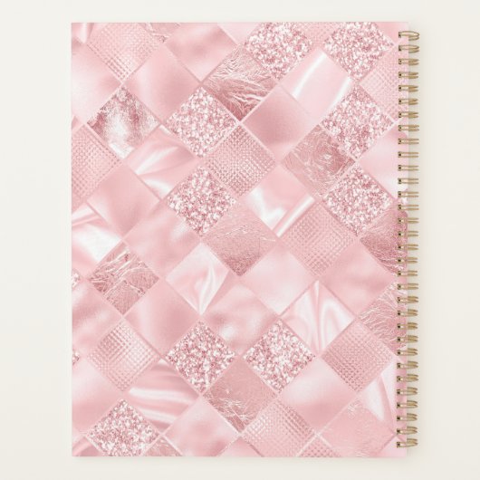 レトログラマー女の子アニメーションかわいい漫画美しい プランナー手帳 (裏面)