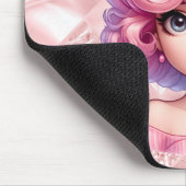 レトログラマー女の子アニメーションかわいい漫画美しい マウスパッド (コーナー)