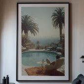 レトログラマー:プールサイドカクテルロサンゼルス ポスター