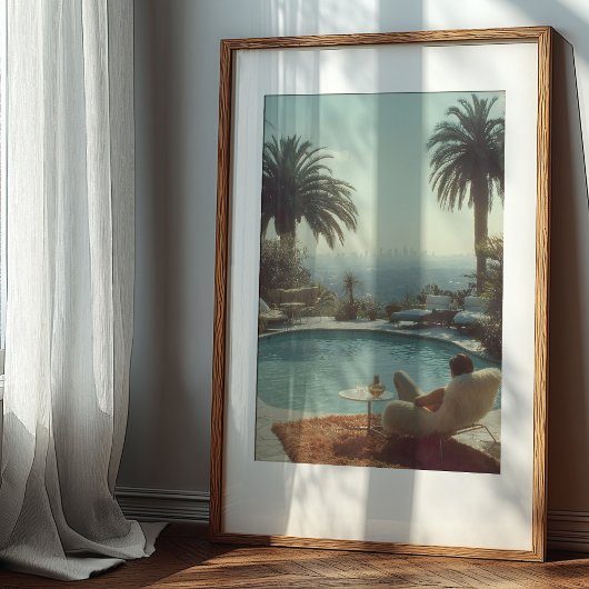 レトログラマー:プールサイドカクテルロサンゼルス ポスター