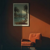 レトログラマー:プールサイドカクテルロサンゼルス ポスター