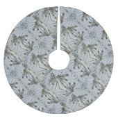 レトログラムアールデコライン石と結晶 ブラッシュドポリエステルツリースカート (正面)