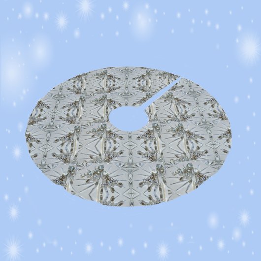 レトログラムアールデコライン石と結晶 ブラッシュドポリエステルツリースカート