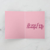 レトログラムガールズ誕生日カードウォーター色 カード (内部)