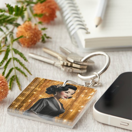 レトログラムガールズ(Keiko) キーホルダー (正面右)