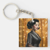 レトログラムガールズ(Keiko) キーホルダー (正面)