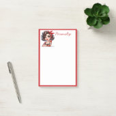 レトログラムガールバラタトゥーレッドパーソナライ縁どズ ポストイット (オフィス)