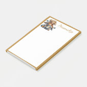 レトログラムガールモトキュレ金ゴールドパーソナライ縁どズ ポストイット (アングル)