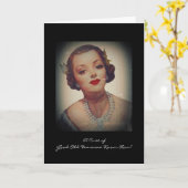 レトログラムガールリップスティック カード (黄色い花)