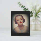 レトログラムガールリップスティック ポストカード (スタンド正面)