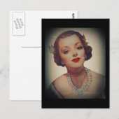 レトログラムガールリップスティック ポストカード (正面/裏面)