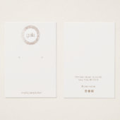 レトログラムシルバーシークインズイヤリングディスプレイカード (正面&裏面)