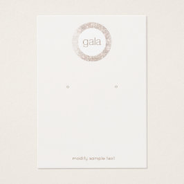 レトログラムシルバーシークインズイヤリングディスプレイカード