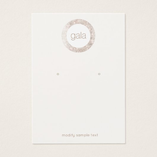 レトログラムシルバーシークインズイヤリングディスプレイカード (正面)