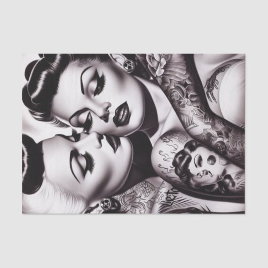 レトログラムタトゥーガールズ 薄葉紙 (正面)