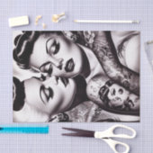 レトログラムタトゥーガールズ 薄葉紙 (クラフト)